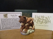 Harmony Kingdom Sushi Bar V2 Bear Fishing for Salmon UK Made FE 150 RARE