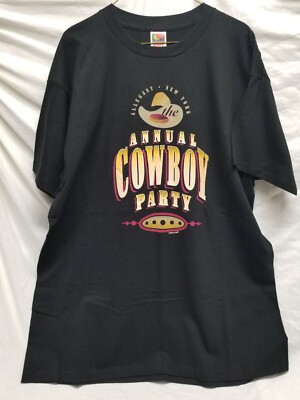 Vintage Annual Cowboy Party T Shirt Size XL