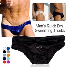 Beach Swimwear Thin Low Waist Swimsuit Underwear Pool Quick Dry See Through Men