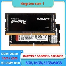 Kingston FURY 8GB 16GB 32/64GB DDR5 4800 5200 5600 MHz SO-DIMM Laptop Memory lot
