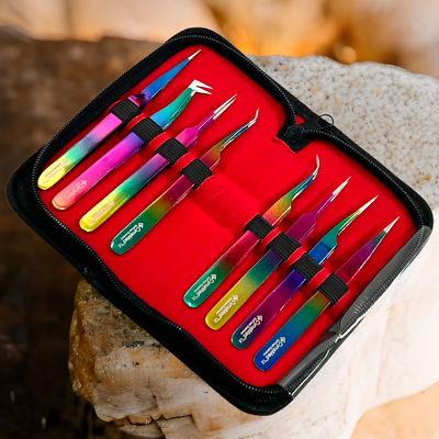 Pinzette Di Precisione Multicolore Arcobaleno Per Salone Di