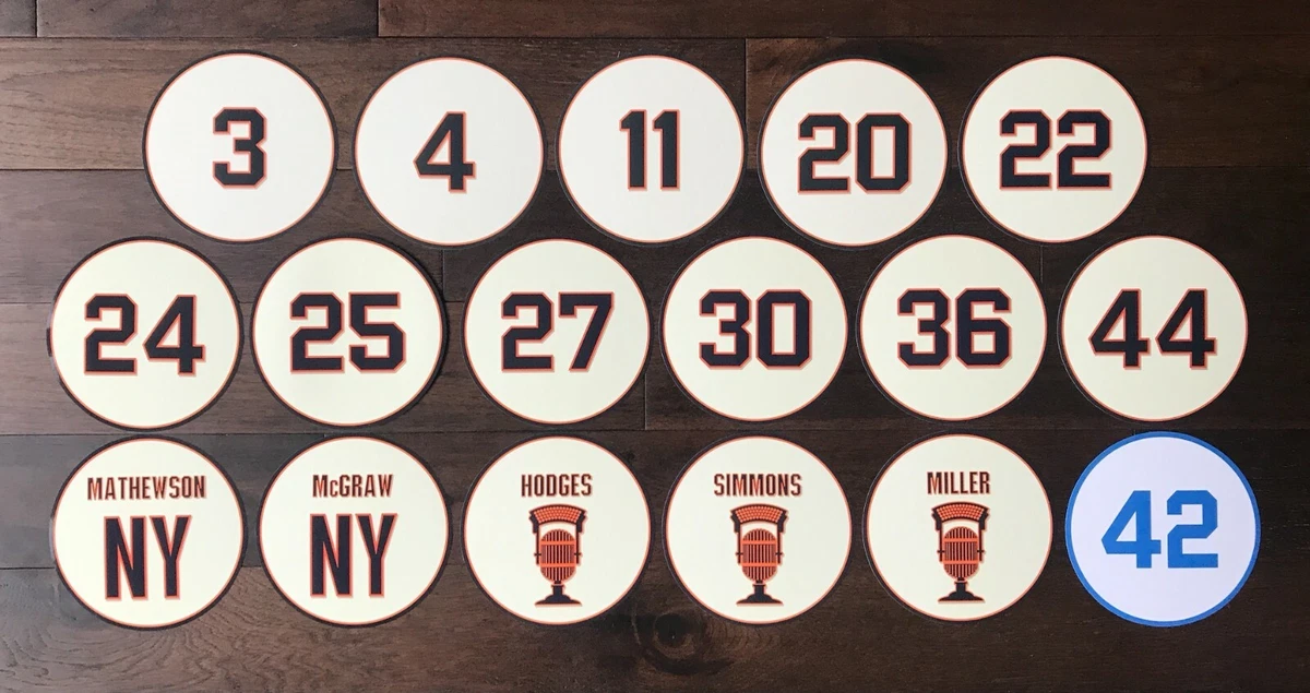 san francisco giants jersey numbers