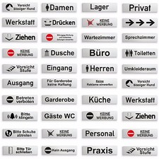 Türschild   Aluminium Schild   160 x 40 mm  ...