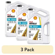 Shell Rotella T4 Triple Protection Conventional 15W-40 Diesel Engine Oil - 3 PK
