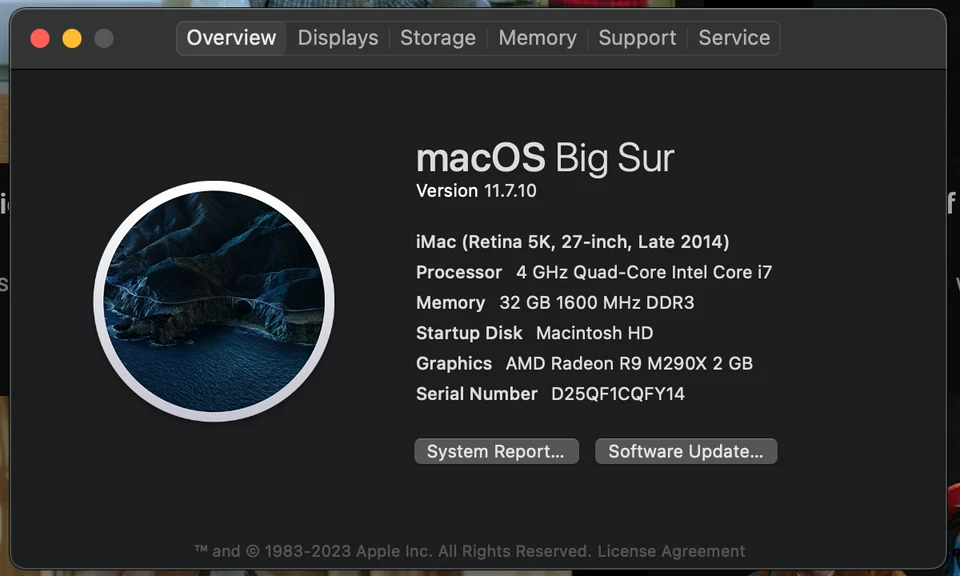 Apple iMac A1419 27" Retina 5K i7 4.0GHz 32GB Ram 1TB SSD 2GB GPU Late 2014 - Image 3 of 3