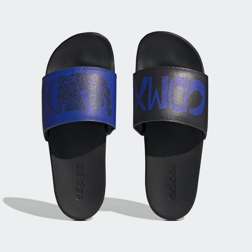 Scarpe da uomo Adidas Adilette comode blu piscina scivoli taglia 9 IE9713 nuove con etichette