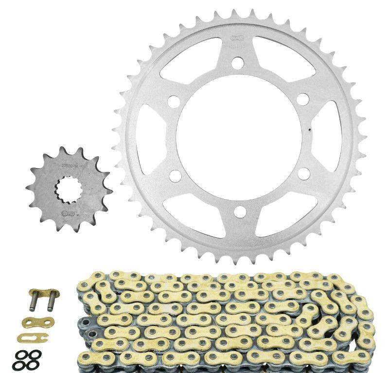 Kit chaine moto Afam 520 démultiplication origine 14x43 pour Yamaha 300 MT03 et YZF R3