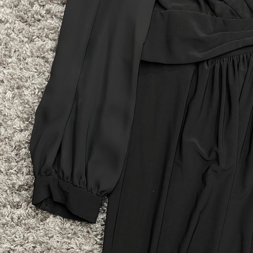 Alex Evenings Womens 18W Black Long Sleeve Gown Maxi Dress 79283 $150 - Picture 10 of 14