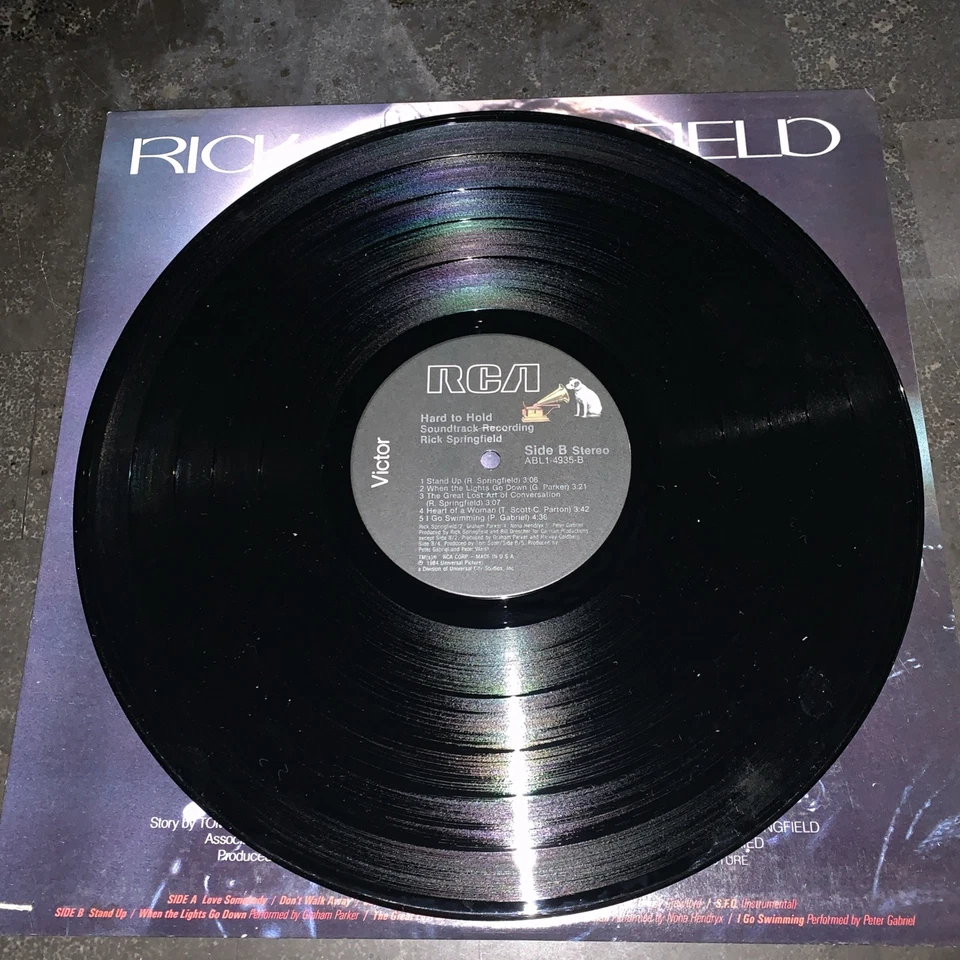Rick Springfield Hard To Hold (Soundtrack) ABL1-4935 VINYL Record, 1984 - Image 4 of 4