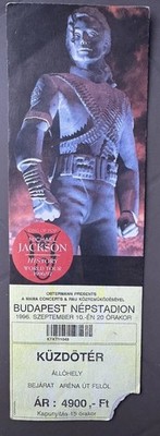 Michael Jackson History Tour Concert Ticket Budapest 1996 RARE