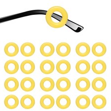 12 Paar Brillen Ohrgriff 0,52" Silikon Ring Typ Anti Rutsch Ohrhaken, Gelb