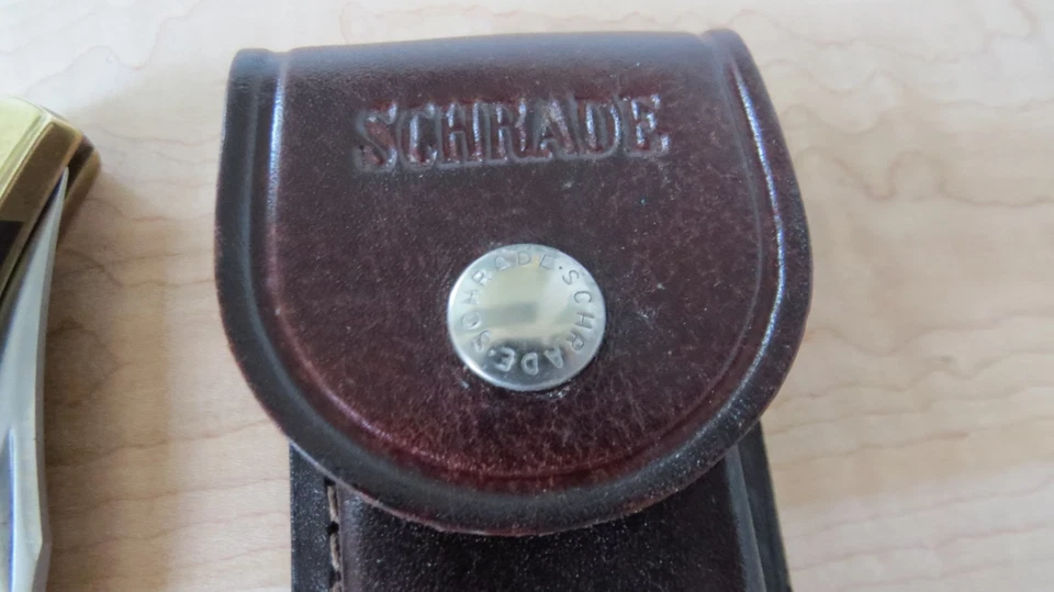 Navaja de bolsillo Schrade+ U.S.A. Tío Henry LB7 de colección con funda 11 #2 Foto 3 de 4