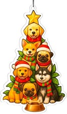 Cute Puppy Tree Ornament   Dog Ornament, Ornaments for Christmas Six Dogs
