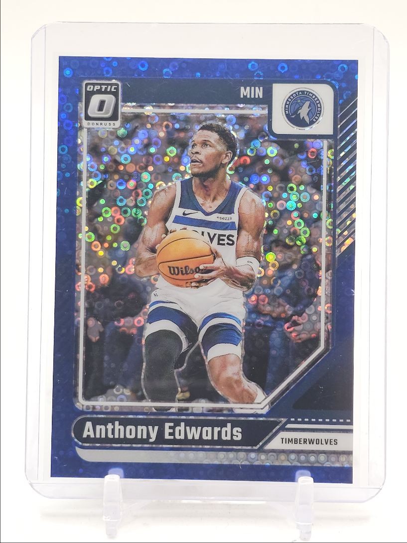 ANTHONY EDWARDS 2024-25 DONRUSS OPTIC BLUE FAST BREAK PRIZM #31 /49 Q6284