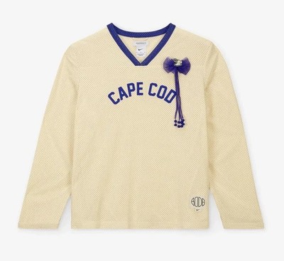 トップス 24SS NIKE BODE Rec. Mesh Jersey CAPE COD Nike x Bode Rec. Cape Cod Mesh Jersey Cream Blue Size Medium