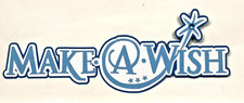 Blue Make A Wish Title Die Cut Embellishment Scrapbook Disney