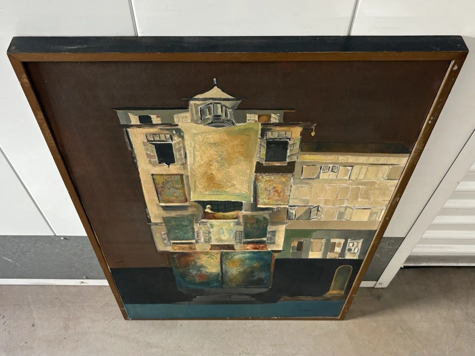 🔥 Alfombras persas paisaje urbano moderno surrealista vintage pintura al óleo, GEER Foto 3 de 4