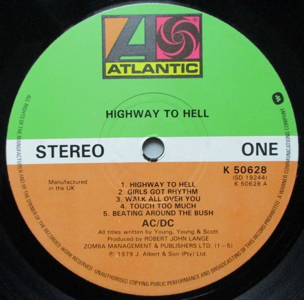 AC/DC - Highway To Hell (LP) (Very Good (VG)) - 3775846935 - Image 3 of 4