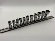 Snap-on 11pc Metric 1/4" Dr Shallow Swivel Socket Set 6pt 111TMUSMA 5.5-15mm