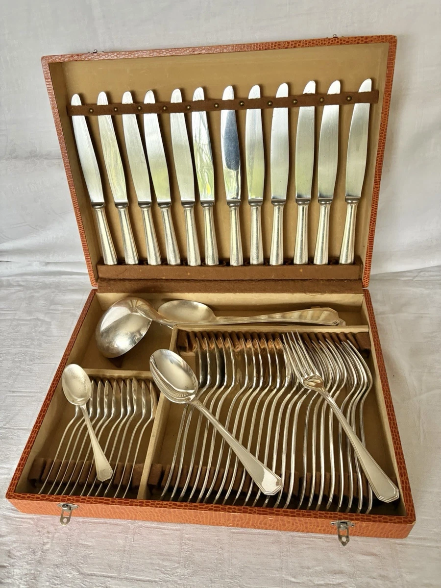 Ménagère Christofle 36 Pièces – Modèle Boréal Art Déco – Métal Argenté – France – Très Bon état