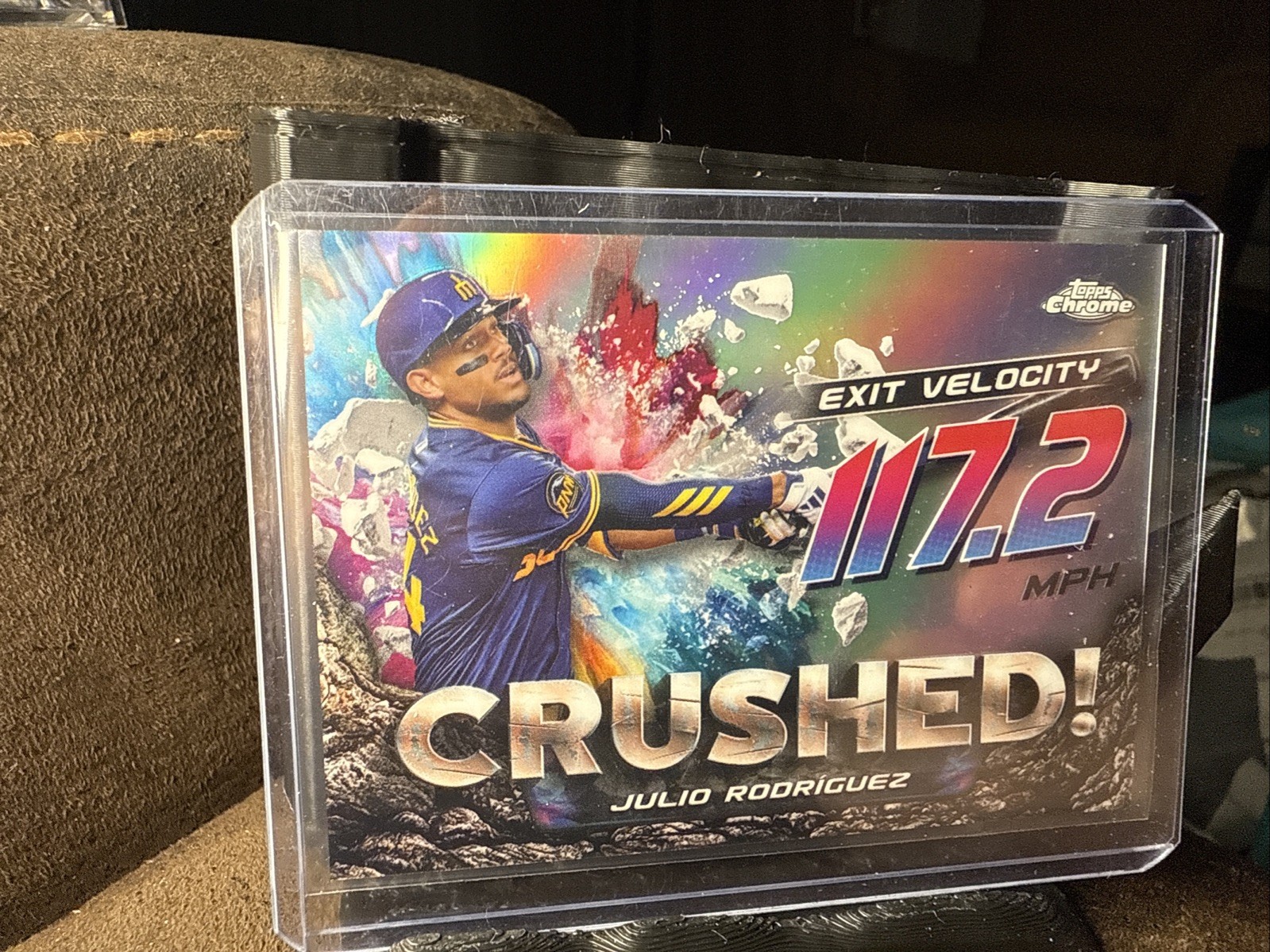 2024 Topps Chrome Update #CR-14 Julio Rodriguez Crushed! Case Hit SP