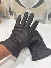 Leather Thinsulate Thermal Insulated Brown Gloves Women L