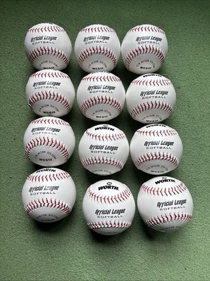 Lot Of 12 Worth WCS12 Official League Softball 12  Softballs Dozen NEW