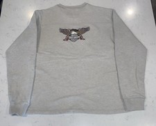 Vintage Harley Davidson Embroidered Eagle Size L  