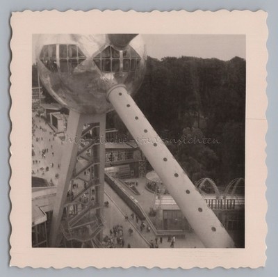 Brüssel Belgien 1958 - Expo Atomium Treppenaufgang - Altes Foto 1950er