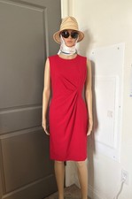 Calvin Klein Dress Red pencil Midi casual office style size 4 used