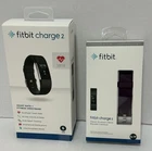 Lot Fitbit Charge 2 Heart Rate Monitor Fitness Wristband Tracker Black Size S