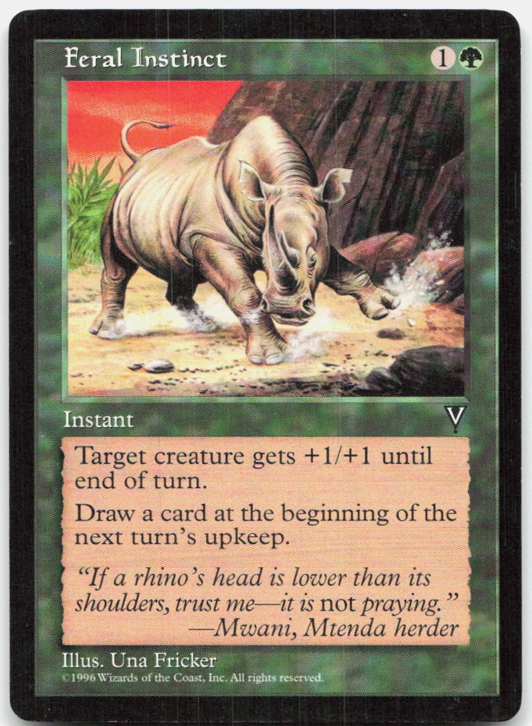 Feral Instinct Moderately Played Visions Common Magic: The Gathering