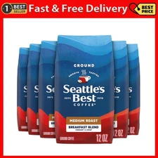 Seattle's Best Coffee Breakfast Blend Medium Roast Ground Coffee | 12 Ounce (...