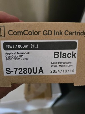 ComColor GD Ink Genuine S-7280UA for Riso Comcolor GD9630/9631/7330 Black