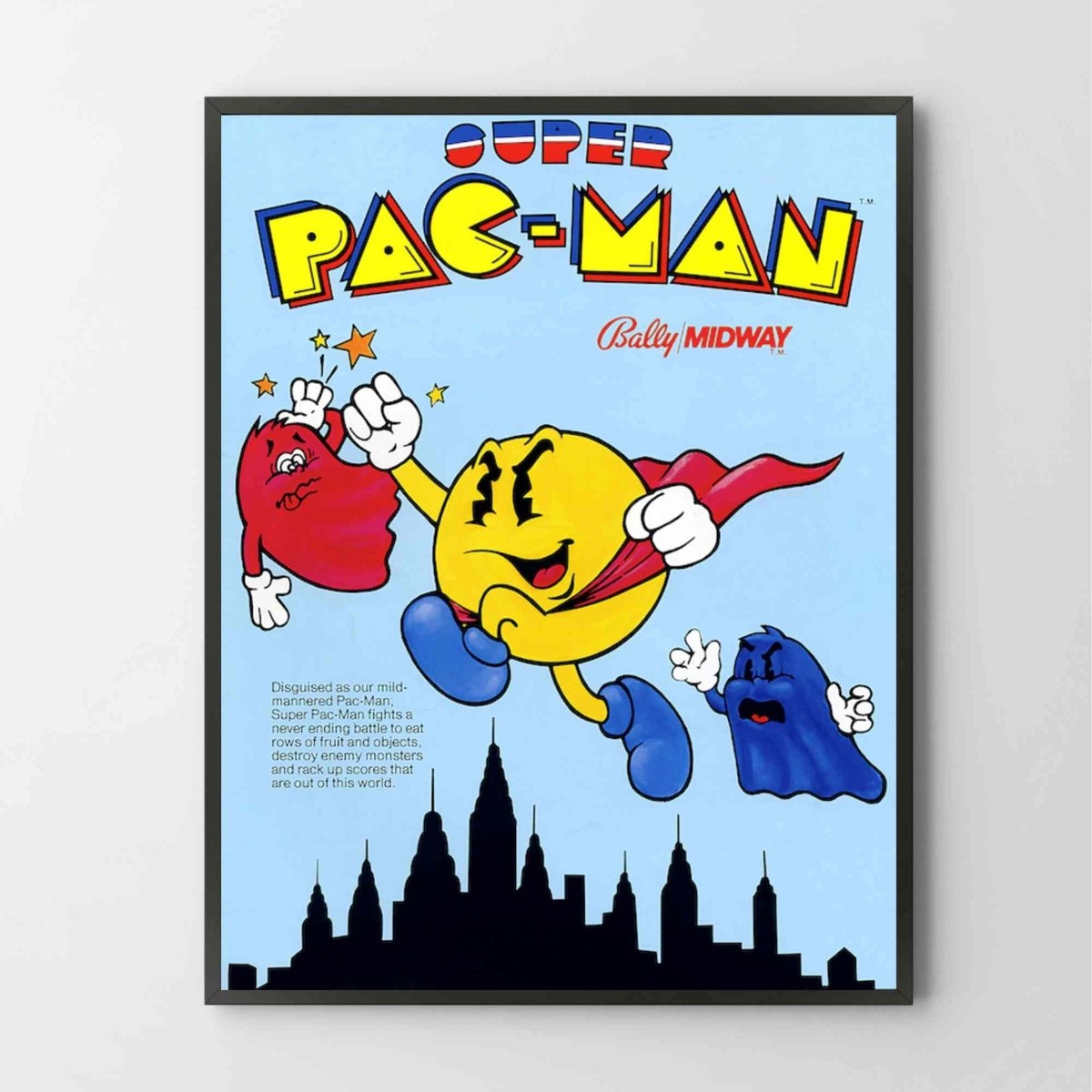 Poster Super Pac-Man Midway Arcade Glossy Unframed Poster Print