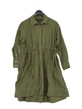 French Connection Shirt Midi Dress M in Green