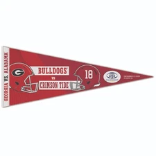 2025 Georgia Bulldogs Alabama Crimson Tide SEC Championship Premium Pennant