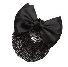 Bowknot Hair Snood Net Elegant Women Barrette Hair Clip Bun Cover For WT