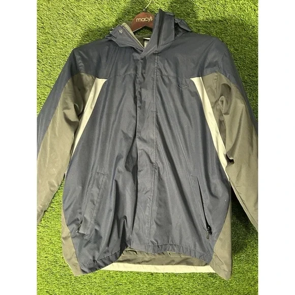 Champion Men’s Size Large C9 Down Puffer Jacket Full Zip Pockets Blue