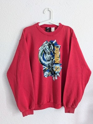 Vintage Nike Air Jordan Spellout Crewneck 90s Rot L Rare Made in Portugal
