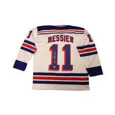Mark Messier New York Rangers Autographed Signed Pro Style White Jersey CX Auth