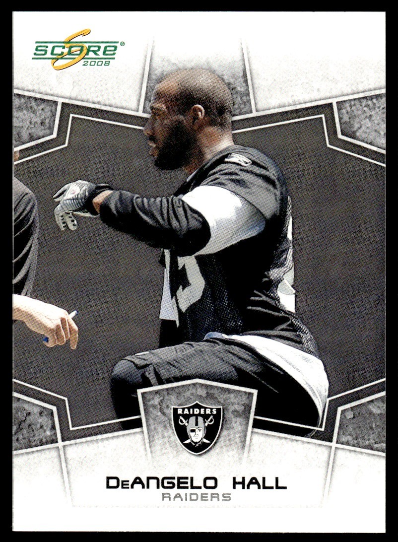 2008 Score DeAngelo Hall Oakland Raiders #226