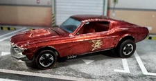 Hot Wheels Redline 1968 Original 16 Custom Mustang Red With Red Interior HK Nice