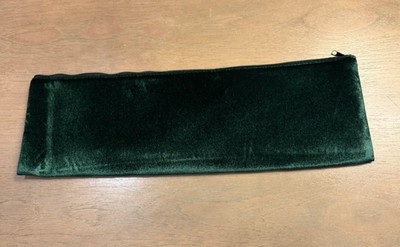 Mahjong Tile Bag Green Velvet Bag Fits Most Sets 18x6  Mah Jongg Stackable Nests