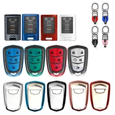 ABS/TPU Key Fob Cover Shell Skin Accessories For Cadillac Escalade CTS XTS ATS
