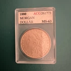 1880 Morgan Silver Dollar $1 MS-63 ACG 90% Silver Business Strike Philly KM#110