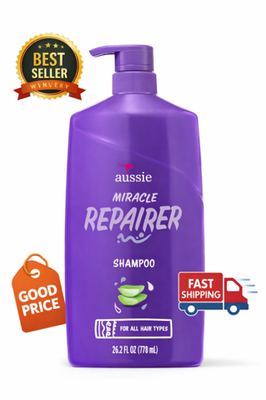 #ad Aussie Miracle Repairer Shampoo with Aloe for All Hair Types 26.2 oz $11.29