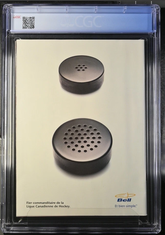 РЕДКАЯ ОБЛОЖКА ДЕБЮТАНТА СИДНИ КРОСБИ 2003 CANADA PENGUINS ESPOIRS DU HOCKEY CGC 6.0 - Изображение 2 из 3