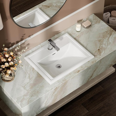 #ad #ad HOROW 22#x27;#x27; Drop in Bathroom Sink Under Counter Vessel Sink Ceramic with Overflow $85.99
