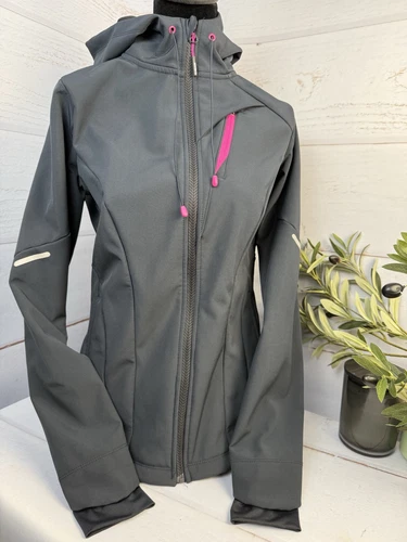 VETEMENTS Mondetta Giacca Donna con Cappuccio e Zip Grigio Rosa Taglia S